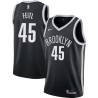 Black Dave Feitl Nets #45 Twill Basketball Jersey FREE SHIPPING