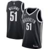 Black Sean Williams Nets #51 Twill Basketball Jersey FREE SHIPPING