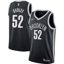 Black Chris Dudley Nets #52 Twill Basketball Jersey FREE SHIPPING