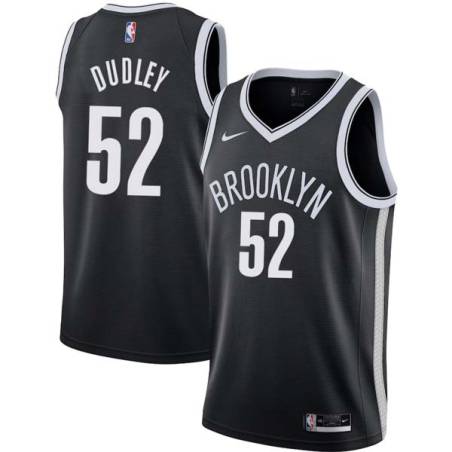 Brooklyn 52 Chris Dudley Nets Twill Basketball Jersey Free Shipping