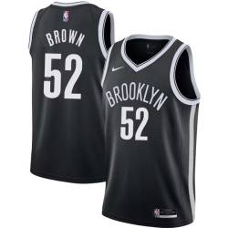 Black Chucky Brown Nets #52 Twill Basketball Jersey FREE SHIPPING