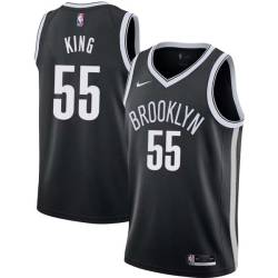 Black Albert King Nets #55 Twill Basketball Jersey FREE SHIPPING