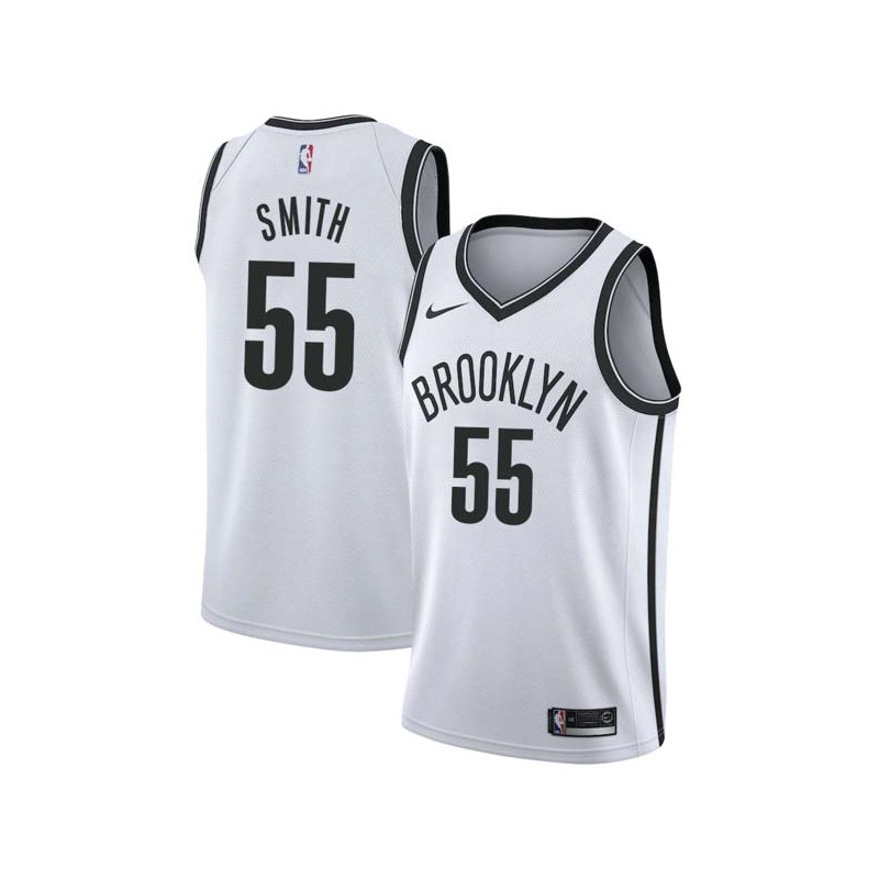 White Jabari Smith Nets #55 Twill Basketball Jersey FREE SHIPPING