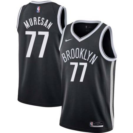 Black Gheorghe Muresan Nets #77 Twill Basketball Jersey FREE SHIPPING