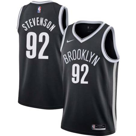 Black DeShawn Stevenson Nets #92 Twill Basketball Jersey FREE SHIPPING