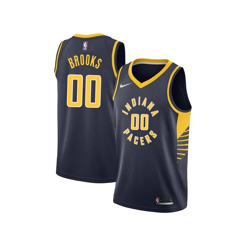 Navy Aaron Brooks Pacers #00 Twill Basketball Jersey FREE SHIPPING