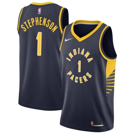 Navy Lance Stephenson Pacers #1 Twill Basketball Jersey FREE SHIPPING