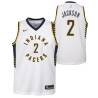 White Ralph Jackson Pacers #2 Twill Basketball Jersey FREE SHIPPING