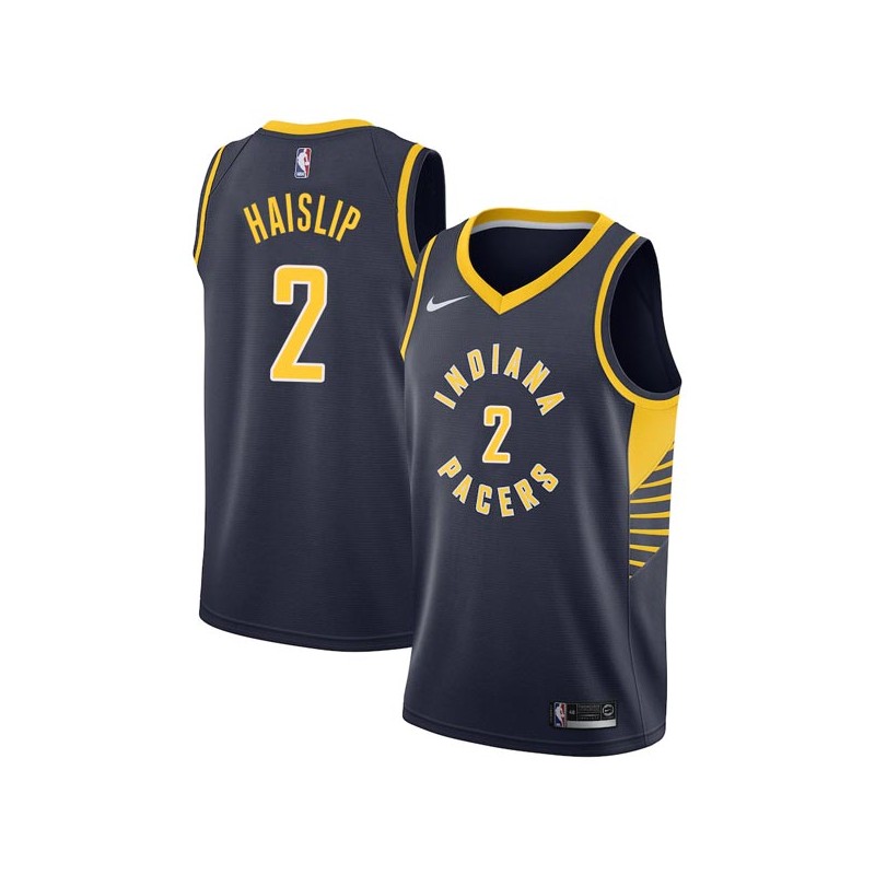 Navy Marcus Haislip Pacers #2 Twill Basketball Jersey FREE SHIPPING