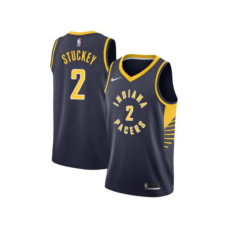 Navy Rodney Stuckey Pacers #2 Twill Basketball Jersey FREE SHIPPING