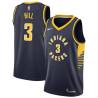 Navy George Hill Pacers #3 Twill Basketball Jersey FREE SHIPPING