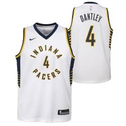 White Adrian Dantley Pacers #4 Twill Basketball Jersey FREE SHIPPING