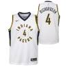 White Clint Richardson Pacers #4 Twill Basketball Jersey FREE SHIPPING