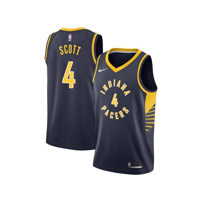 Navy Byron Scott Pacers #4 Twill Basketball Jersey FREE SHIPPING