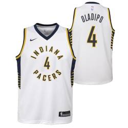 White Victor Oladipo Pacers #4 Twill Basketball Jersey FREE SHIPPING