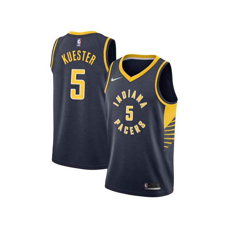 Navy John Kuester Pacers #5 Twill Basketball Jersey FREE SHIPPING