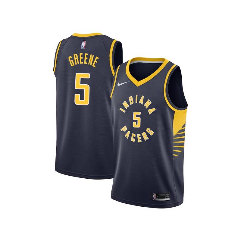 Navy Orien Greene Pacers #5 Twill Basketball Jersey FREE SHIPPING