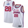 White Classic Andrew Lang Twill Basketball Jersey -76ers #28 Lang Twill Jerseys, FREE SHIPPING