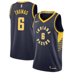 Navy Jim Thomas Pacers #6 Twill Basketball Jersey FREE SHIPPING