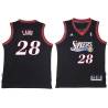 Black Throwback Andrew Lang Twill Basketball Jersey -76ers #28 Lang Twill Jerseys, FREE SHIPPING