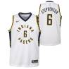White Lance Stephenson Pacers #6 Twill Basketball Jersey FREE SHIPPING