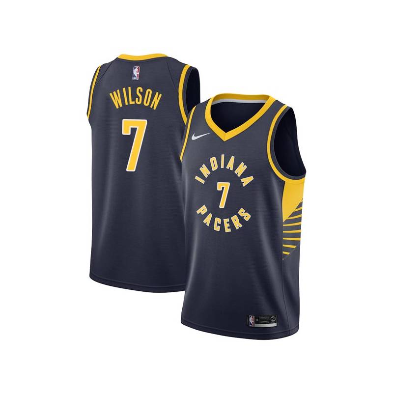 Navy Bobby Wilson Pacers #7 Twill Basketball Jersey FREE SHIPPING