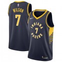 Navy Bobby Wilson Pacers #7 Twill Basketball Jersey FREE SHIPPING