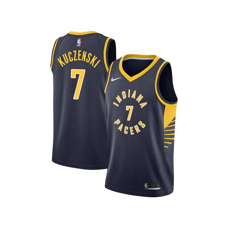 Navy Bruce Kuczenski Pacers #7 Twill Basketball Jersey FREE SHIPPING