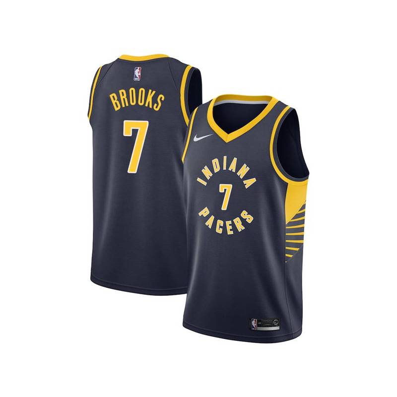 Navy Michael Brooks Pacers #7 Twill Basketball Jersey FREE SHIPPING