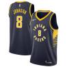 Navy Anthony Johnson Pacers #8 Twill Basketball Jersey FREE SHIPPING