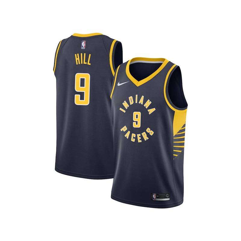 Navy Solomon Hill Pacers #9 Twill Basketball Jersey FREE SHIPPING