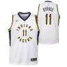 White Marty Byrnes Pacers #11 Twill Basketball Jersey FREE SHIPPING