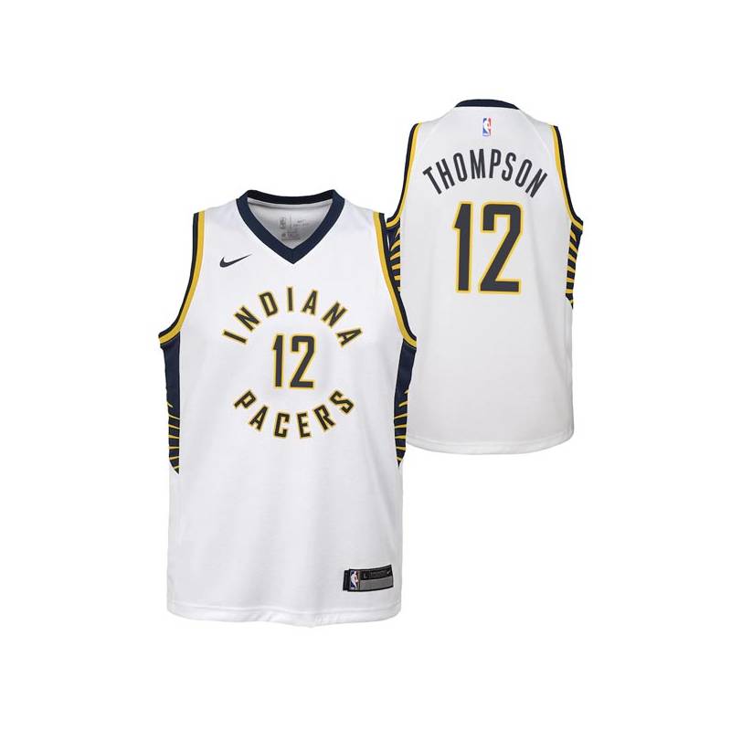 White Jack Thompson Pacers #12 Twill Basketball Jersey FREE SHIPPING