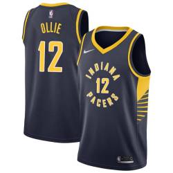 Navy Kevin Ollie Pacers #12 Twill Basketball Jersey FREE SHIPPING