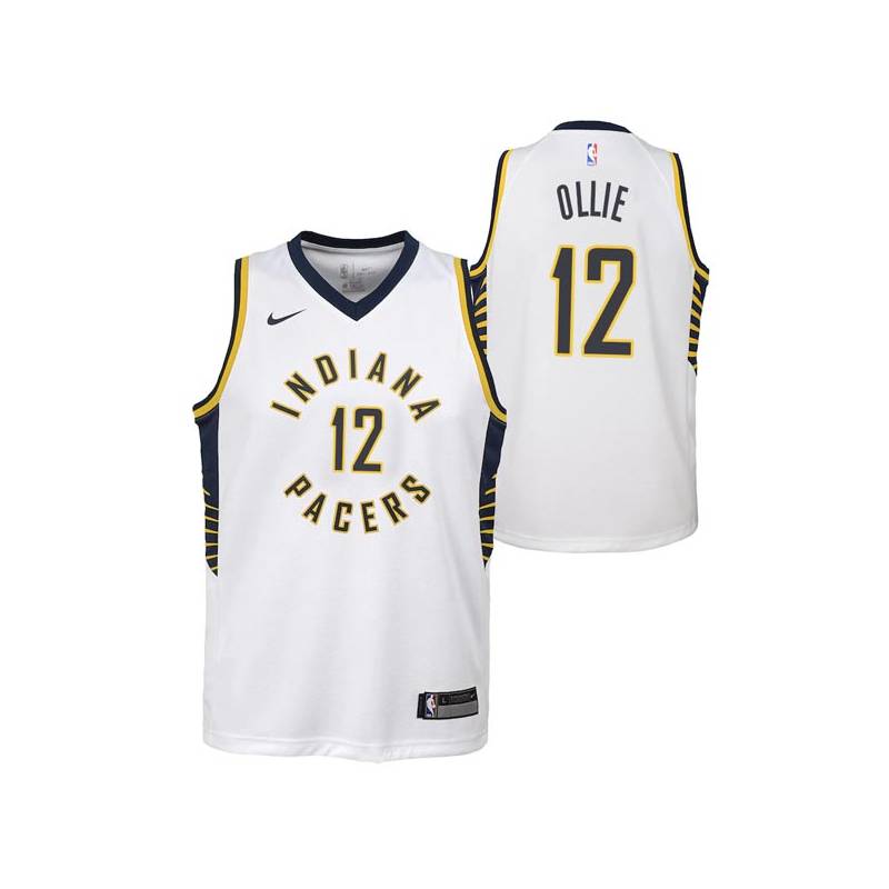 White Kevin Ollie Pacers #12 Twill Basketball Jersey FREE SHIPPING