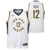 White Kevin Ollie Pacers #12 Twill Basketball Jersey FREE SHIPPING