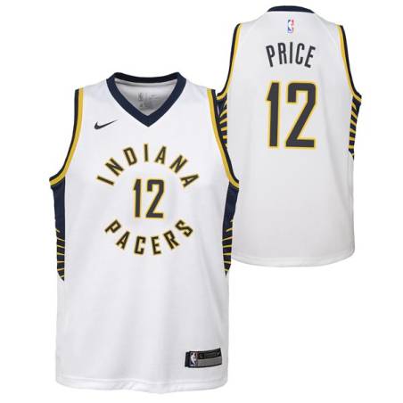 White A.J. Price Pacers #12 Twill Basketball Jersey FREE SHIPPING