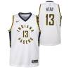 White Luther Head Pacers #13 Twill Basketball Jersey FREE SHIPPING