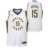 White Dick Grubar Pacers #15 Twill Basketball Jersey FREE SHIPPING