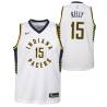 White Arvesta Kelly Pacers #15 Twill Basketball Jersey FREE SHIPPING