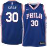 Blue Vincent Askew Twill Basketball Jersey -76ers #30 Askew Twill Jerseys, FREE SHIPPING