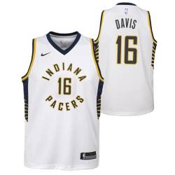 White Johnny Davis Pacers #16 Twill Basketball Jersey FREE SHIPPING