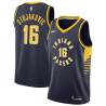 Navy Peja Stojakovic Pacers #16 Twill Basketball Jersey FREE SHIPPING