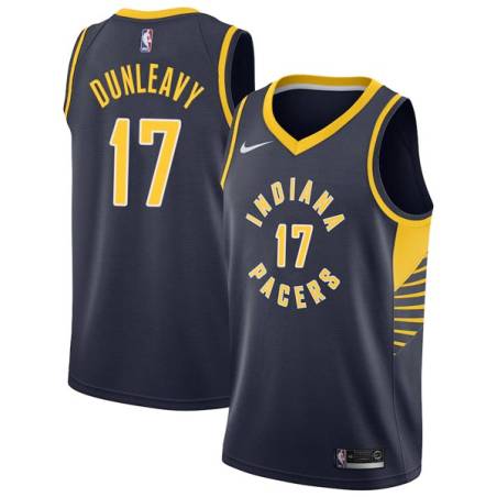 Navy Mike Dunleavy Pacers #17 Twill Basketball Jersey FREE SHIPPING