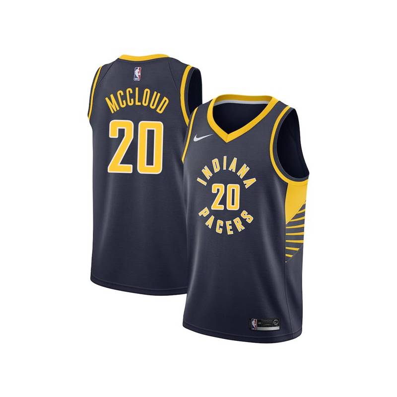 Navy George McCloud Pacers #20 Twill Basketball Jersey FREE SHIPPING