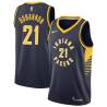 Navy Etdrick Bohannon Pacers #21 Twill Basketball Jersey FREE SHIPPING