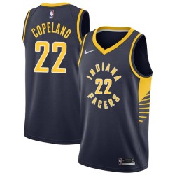 Navy Chris Copeland Pacers #22 Twill Basketball Jersey FREE SHIPPING