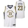 White Earle Higgins Pacers #23 Twill Basketball Jersey FREE SHIPPING