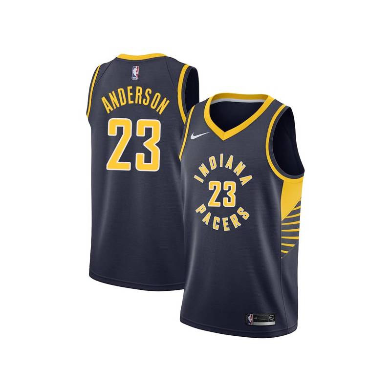 Navy Jerome Anderson Pacers #23 Twill Basketball Jersey FREE SHIPPING