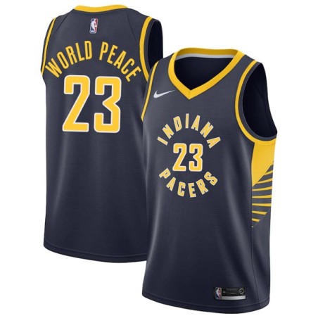Navy Metta World Peace Pacers #23 Twill Basketball Jersey FREE SHIPPING
